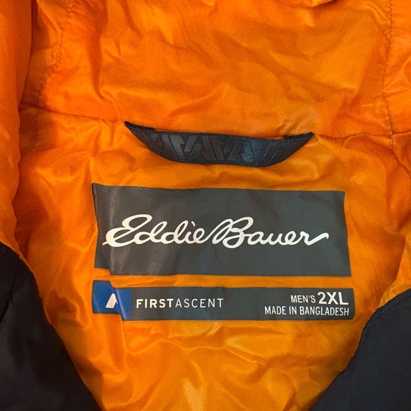 Eddie Bauer Men’s EverTherm Down Hooded Jacket Grey Size 2XL - Picture 3 of 10